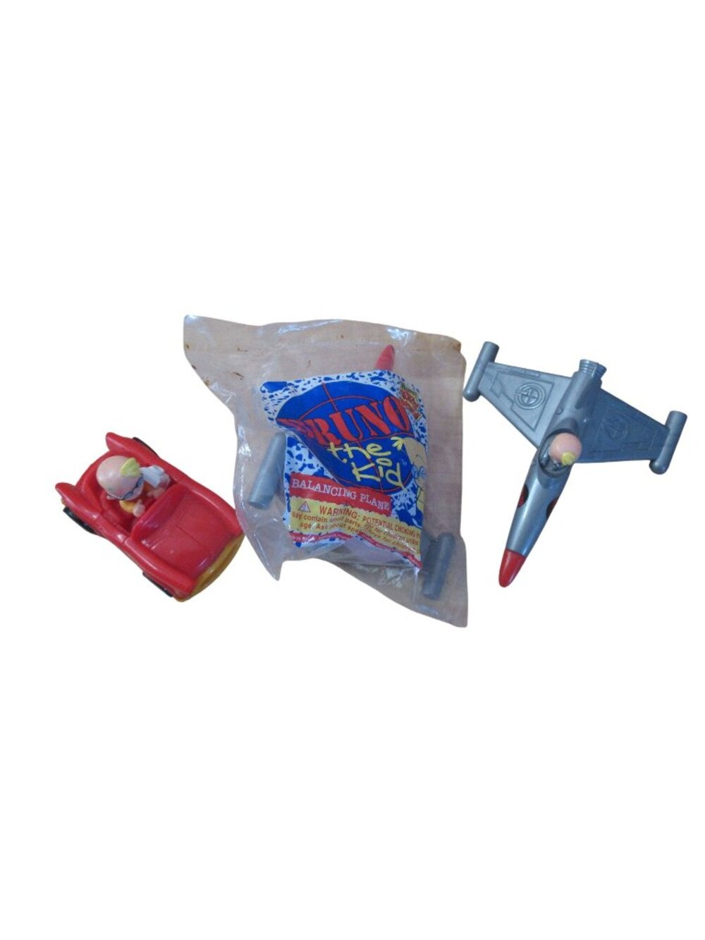 Set of 3 Bruno the Kid 1997 Wendy's Kid's Meal Toys